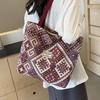 Large Capacity Ethnic Style Bag Women Shoulder Canvas Bag Women Ins College Students Versatile Shoulder Bag Women