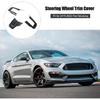 RT-TCZ Carbon Fiber Steering Wheel Decoration Interior Trim Kit Accessories for 2015-2022 Ford Mustang