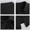 Women's Elegant Turn Down False Collar with Ruffled Trim Decorative Shawl Wrap Scarf Capelet for Dresses Blouse Top