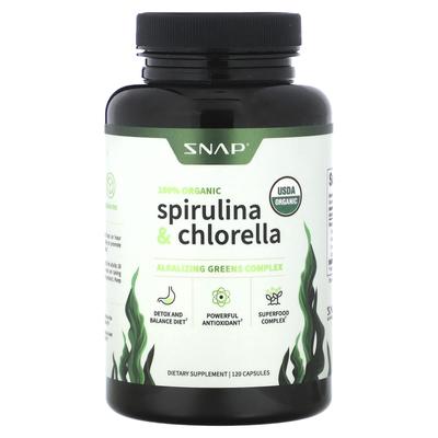 Spiruline et Chlorelle Biologiques, 120 Capsules