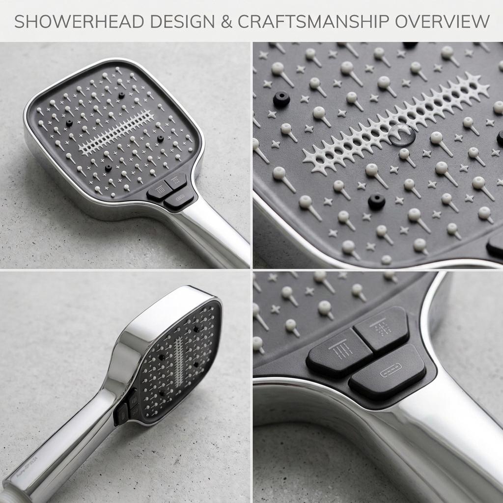 Handheld Shower Head Set High Pressure 8 Spray Modes Adjustable Water Saving Bathroom Shower Sprayer