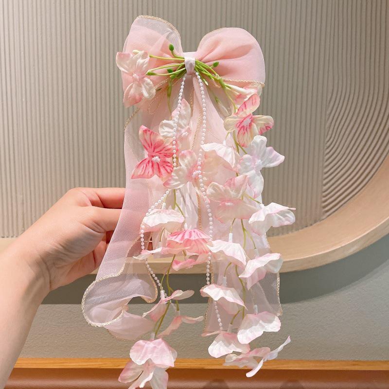 Lily Large Bow Flower Hair Clip for Girls – Ancient Style Accessory