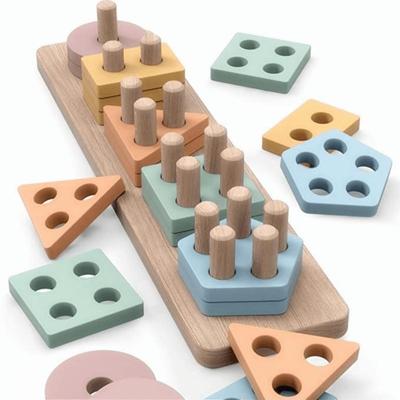 Montessori Hračky Pro Kluky A Holky, Třídič Tvarů Dřevěné Hračky, Hračky pro Batolata, Dárky pro Holky a Kluky, Třídění A Stohování Hračky pro předškolní výchovu
