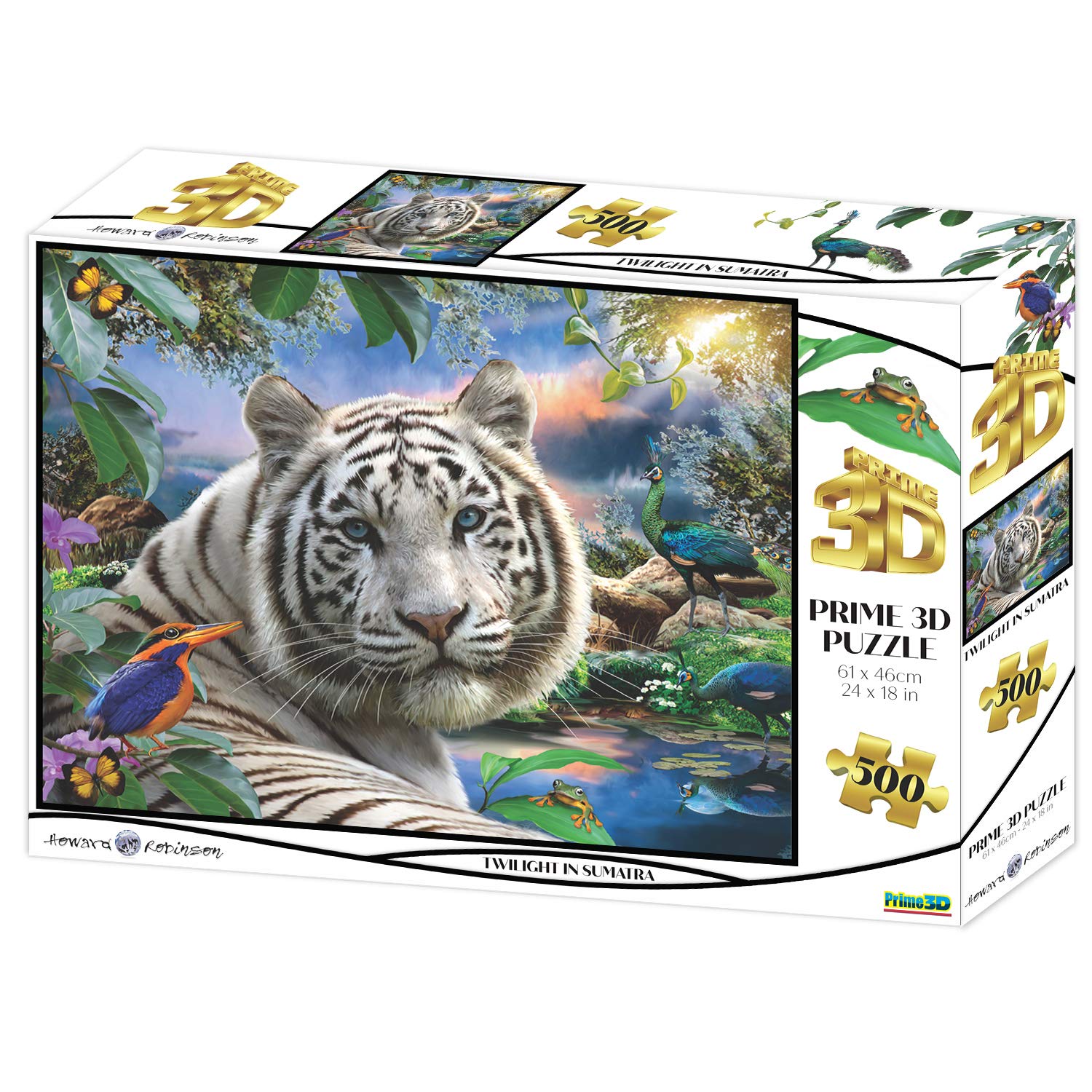 

Yamasan Prime 3D Howard Robinson Sumatran White Tiger 100140 Finished 61 x 46 cm 500 Pieces Size /