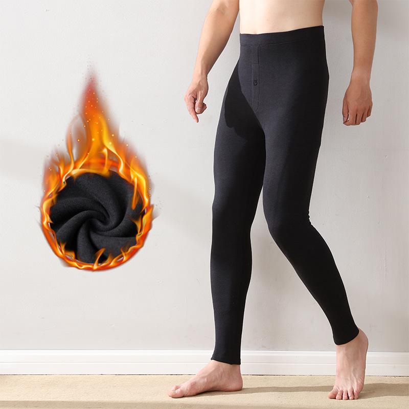 Men's and Women's High Waist Slim Fit Wool Base Layer Pants for Autumn/Winter - Warm Camel Hair Thin Pants