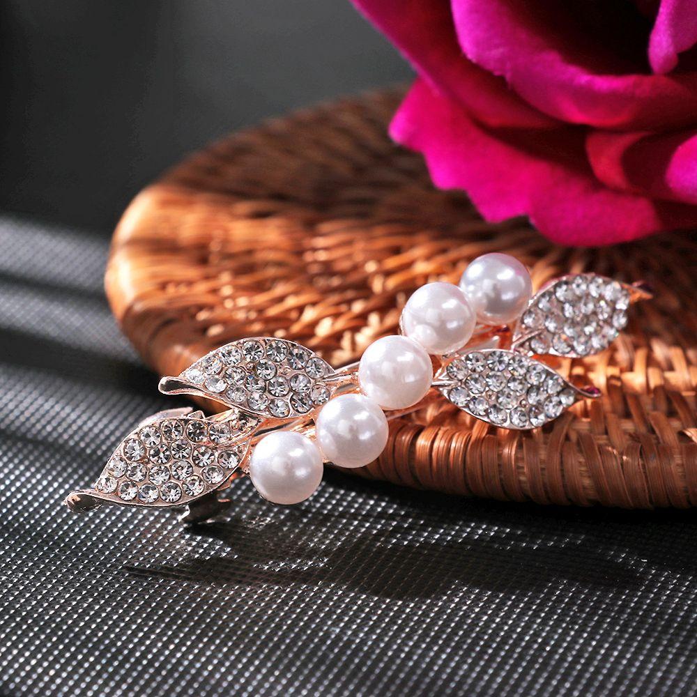 New Crystal Tiara Jewelry Cute Hairpin Rhinestone Pearl Headband Hair Clip Flower Barrettes