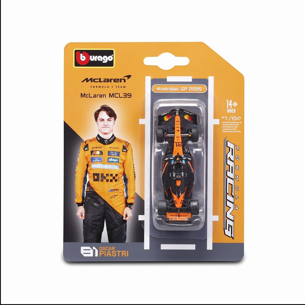 Kyosho BURAGO 1/64 scale McLaren F1 Team MCL39 2025 No.81 O. Piastri Finished Model BUR58001P