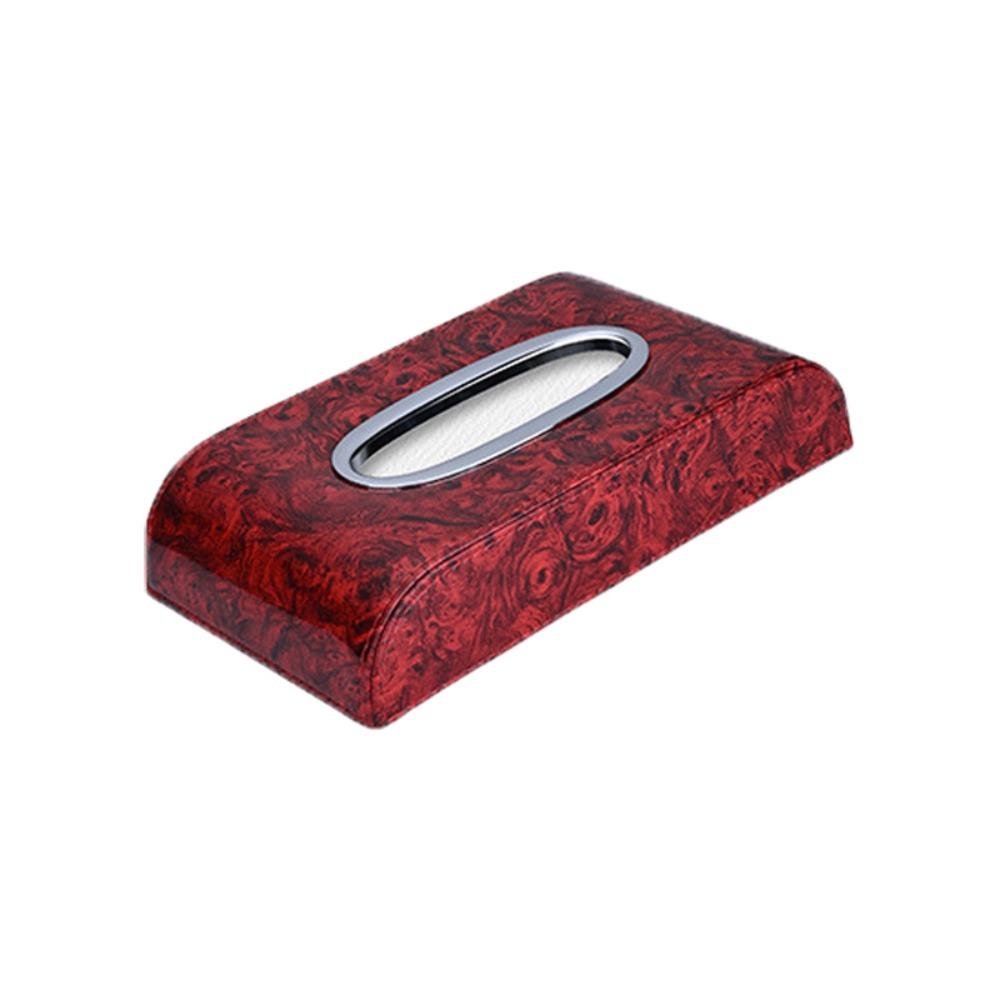 

High-end Style Car Tissue Box Curved Design Car Console Tissue Box Car Interior червоний