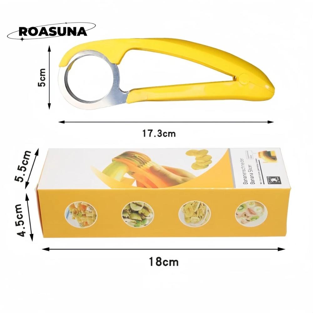Eco-friendly Banana Slicer Cutter:Premium Plastic Kitchen Tool for Fruits&Vegetables-Ideal for Slicing, Cutting Cucumbers & More