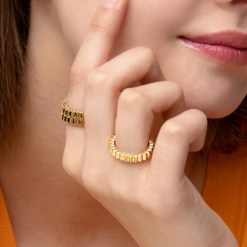 J.Gracelet Solar Circle White Ring ( S925 )