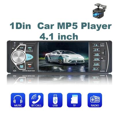 4022D 4,1-palcové autorádio 1Din FM Bluetooth na volante na diaľkové ovládanie Inteligentná dynamická cúvacia kamera MP5