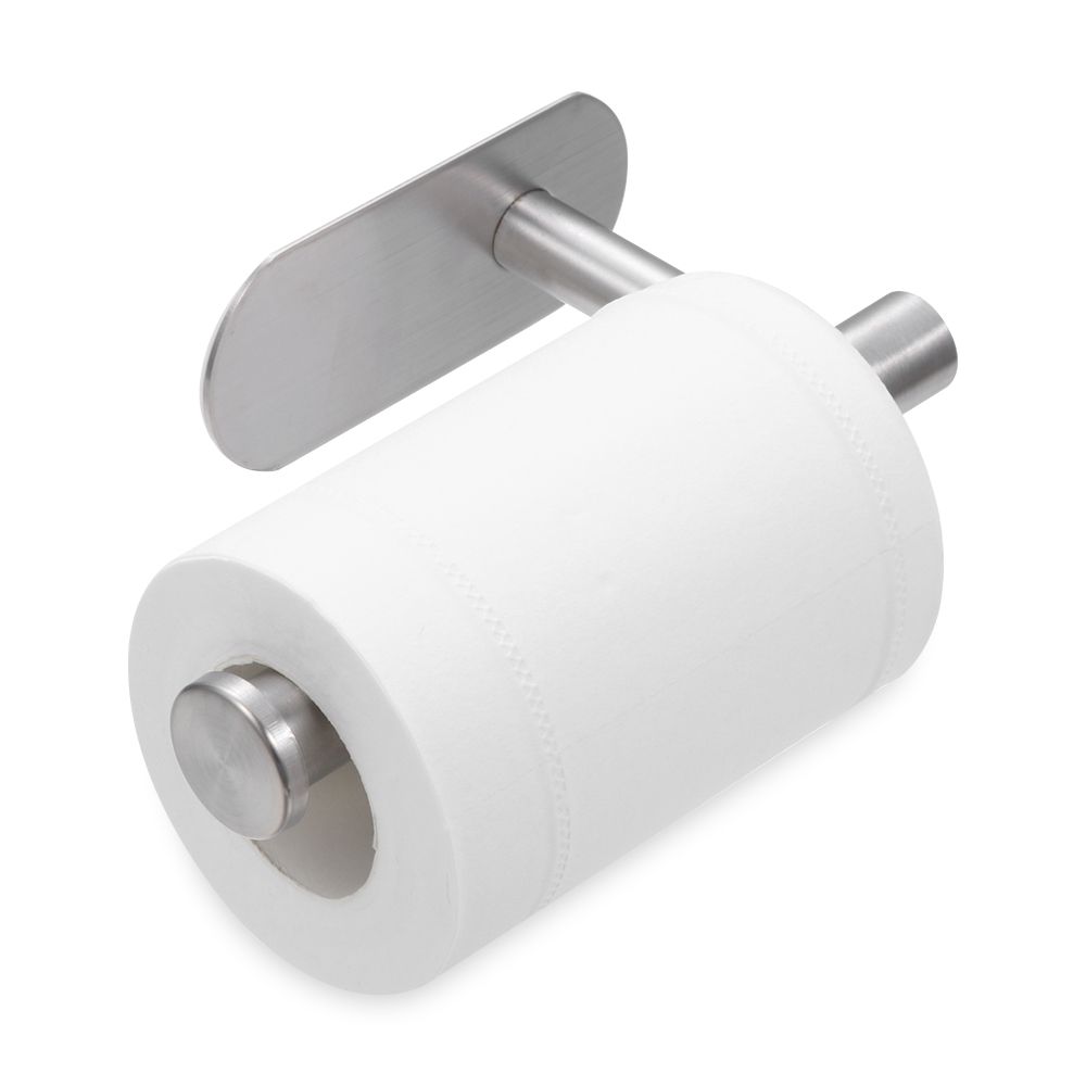 Modern No Drilling Stainless Steel Wall Mount Bathroom Accessories Toilet Roll Holder Toilet Paper Holder Storage Rack