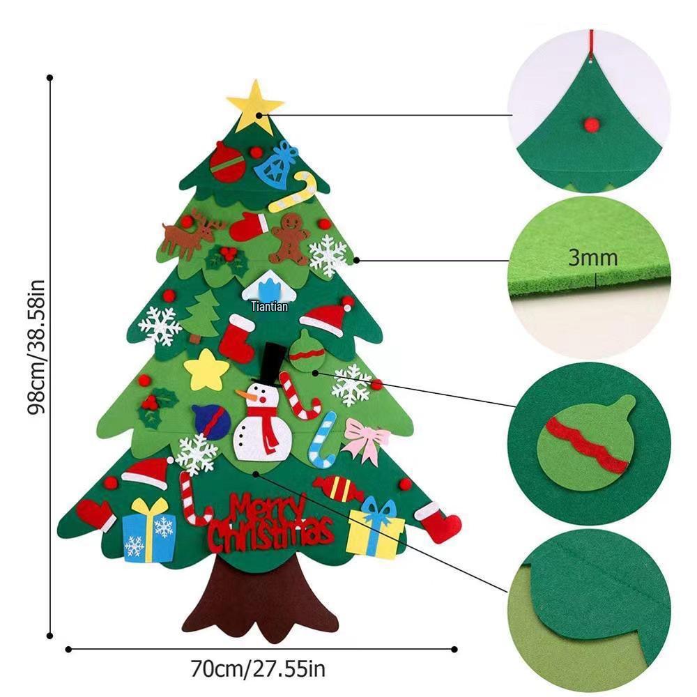 DIY Children's Felt Christmas Tree Ornaments