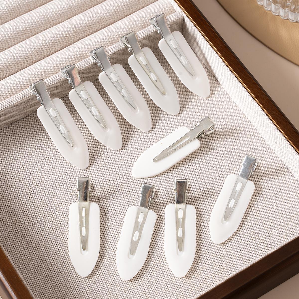 

10pcs/set Seamless No Bend Hair Clips Side Bangs Barrettes Makeup Face Wash Hairpins Women Girls Styling Hair Accessories белый