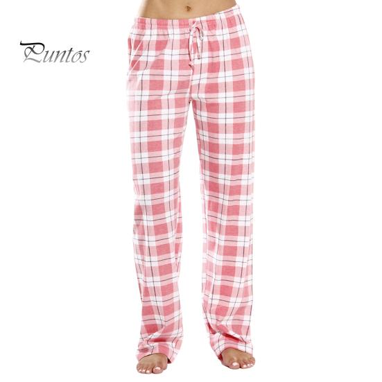 

Женские домашние брюки с эластичной резинкой на талии, повседневные широкие брюки с клетчатым принтом, свободные брюки для отдыха M розовый