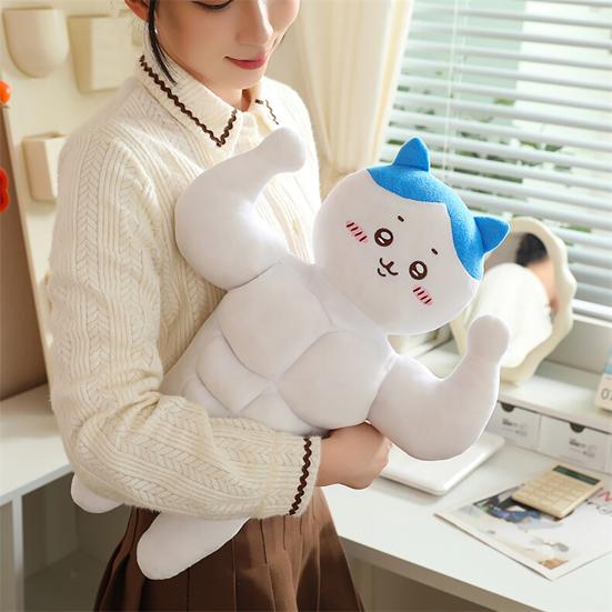 Soft Plush Toy PP Cotton Filling Cartoon Muscle Doll Gingerbread Design Plush Stuffed Toy Holiday Home Decoration