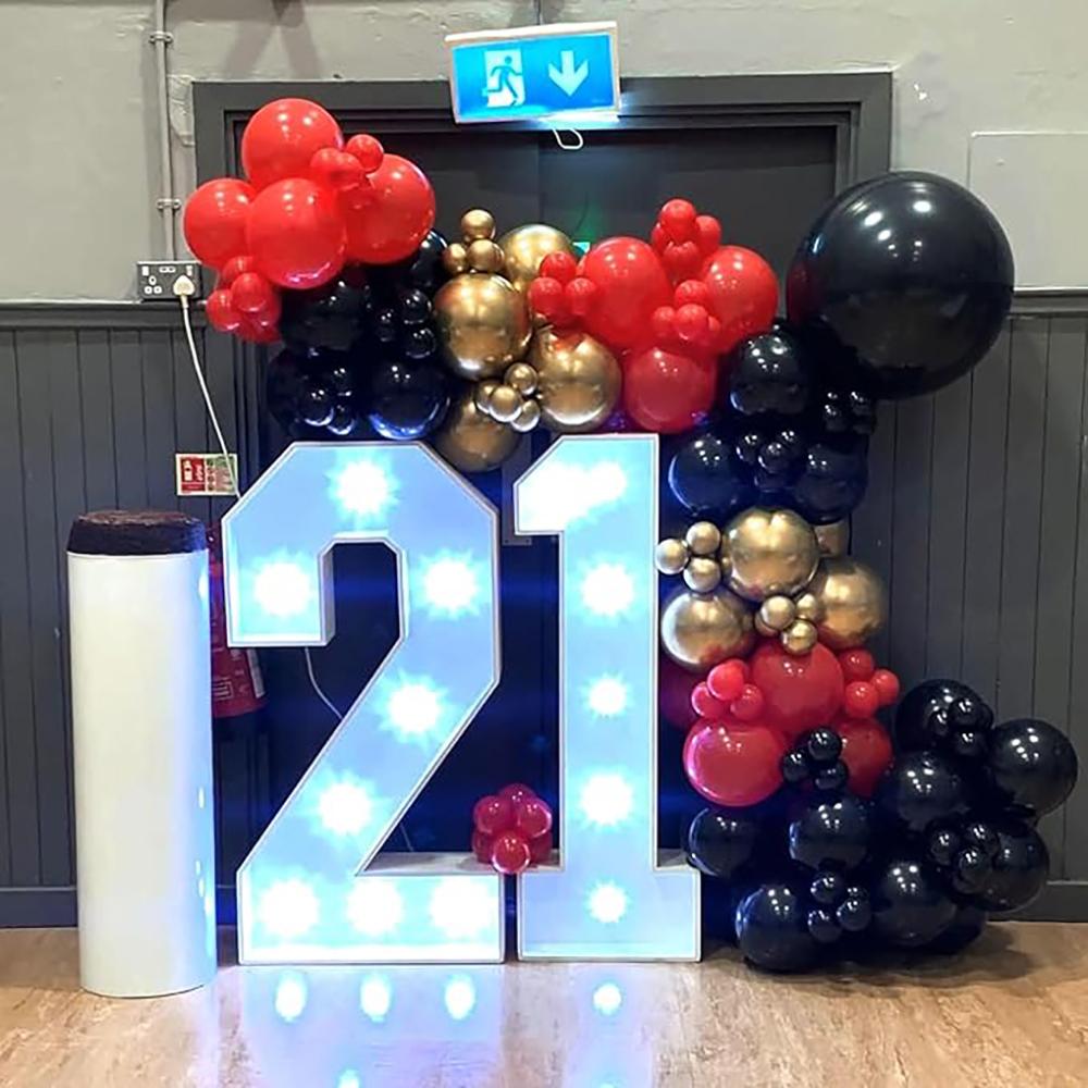 Red Valentine Day Balloons Garland Black Red Balloon Arch Kit New Year Birthday Party Graduation Wedding Anniversary Decoration
