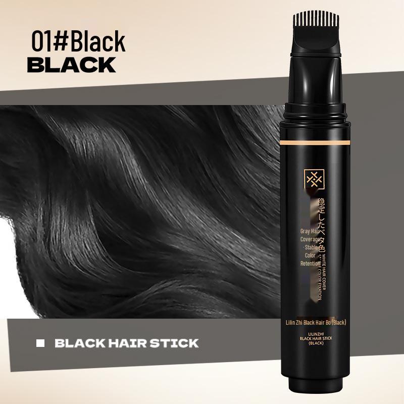 Lilinxzhi Plant-Based Black Hair Touch-Up Stick for Gray Coverage