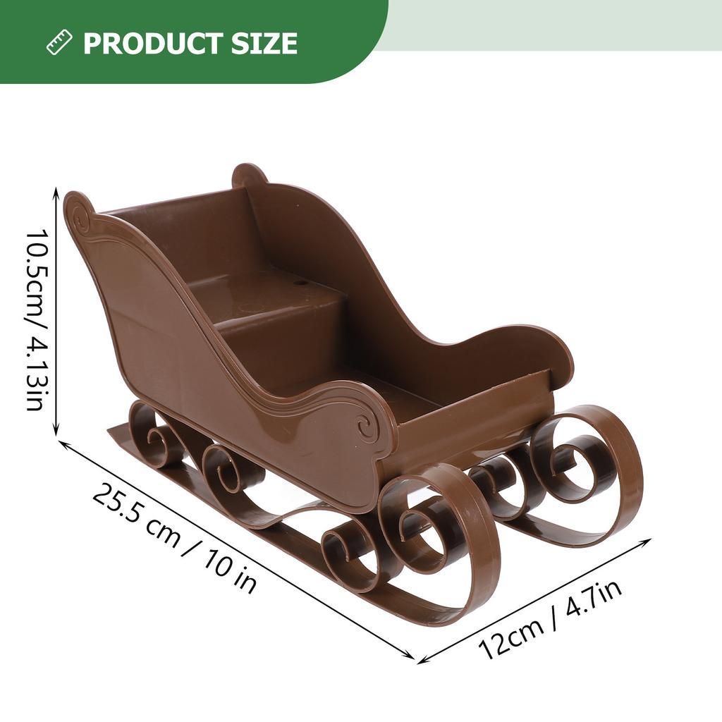 Delicate Mini Christmas Sleigh Ornament Elegant Desktop Xmas Table Decoration Sleigh Adornment Holiday Decor Christmas Gift