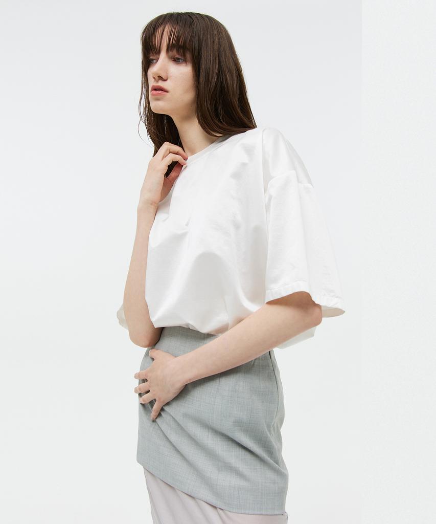 VEDERMI 100% Silk T Shirt (Ivory)
