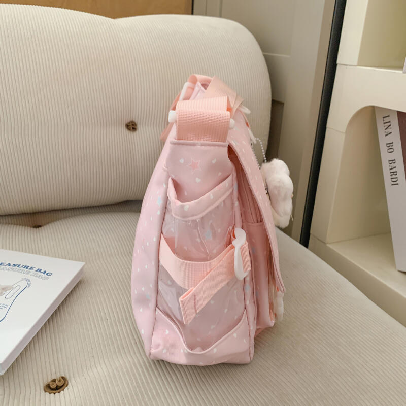 Torba listonoszka o dużej pojemności w stylu college'owym, lekka, wielofunkcyjna torba crossbody dla kobiet