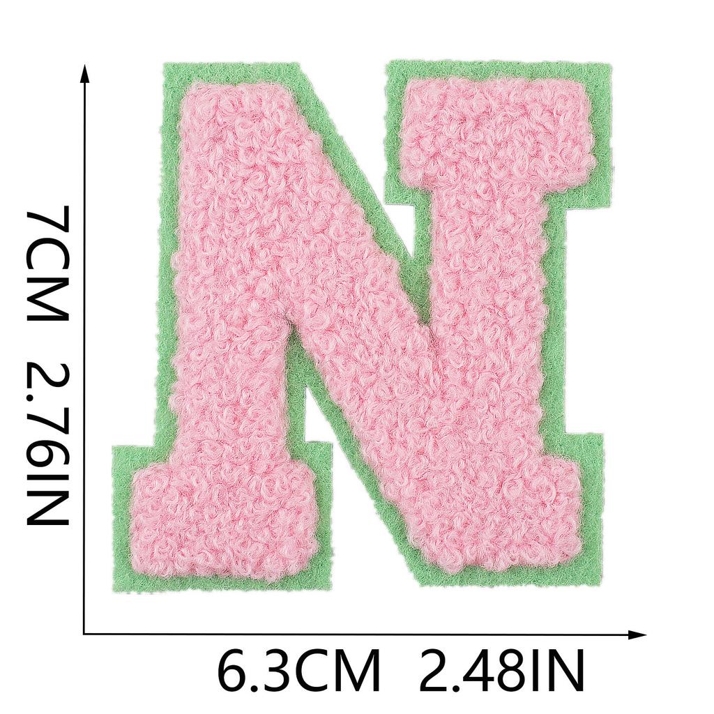 Mixed Color 7Cm Towel Embroidery English Letters Cloth Sticker Clothing Accessories Letter Sticker Computer Embroidery Chapter Boy Ironing Letters