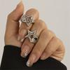 Versatile Five Star Ring Collection Stylish Five Point Star Rings Adornment Trendy Rings Jewelry Accessory for Women
