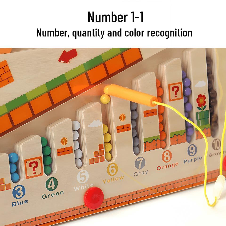 Children's Mushroom Maze: Magnetic Bead Sorting & Counting Game