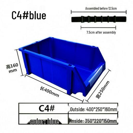 Modulare Kunststoffteile- und Werkzeugaufbewahrungsbox mit schräger Öffnung