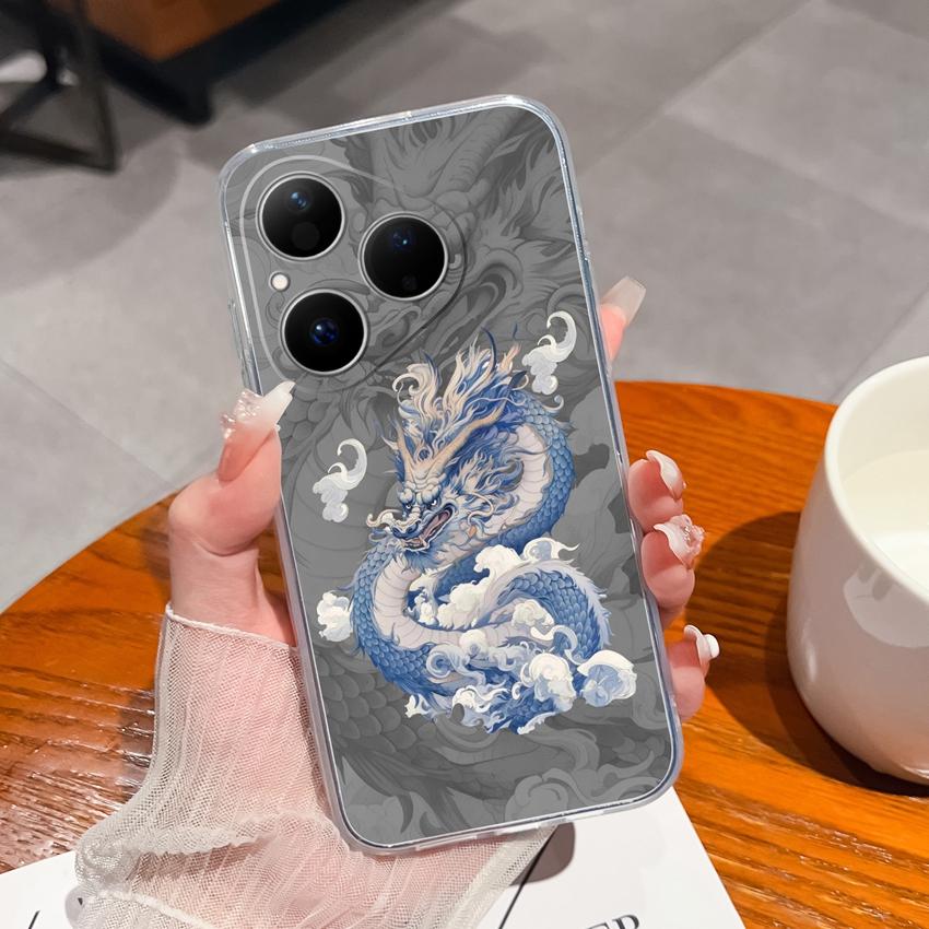 For Huawei Pura 80 70 Pro Plus Ultra Honor X6C 8C Phone Bags Cute Big Eyed Black Cat Patterns Luxury Transparent Lens Protection Case For Huawei Shell