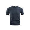 Men Waffle Knit T Shirt Crew Neck Short Sleeve Solid Color Slim Fit Casual Breathable Top