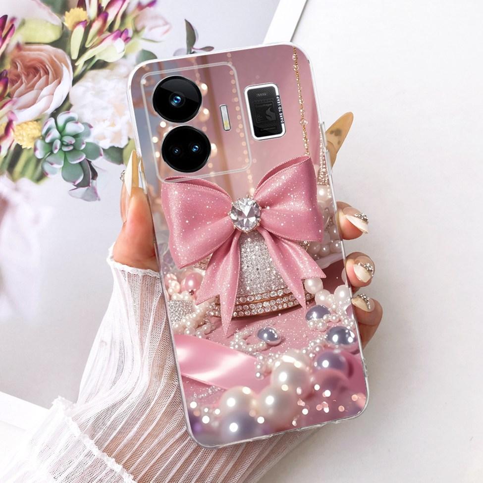 Clear For Realme GT Neo 5 Case RMX3706 Cute Cat Fashion Butterfly Funny Painted Casing For Real me GT Neo 5 Cover