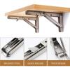 2pack Heavy Duty Foldable Shelf Bracket, DIY L  Stainless Steel Bracket for Workbench Folding Table Hinge