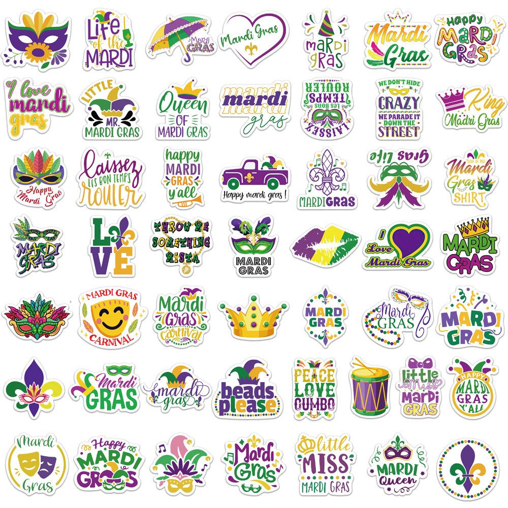 50 Cartoon Carnival Shopping Graffiti Stickers Decorative Suitcase Pen Guitar Notebook Waterproof Explosive