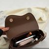 Fashi Small PU Leather Saddle Armpit Bags for Women Vintage Designer Shoulder Crossbody Bag Small Flap Purse and Handbags