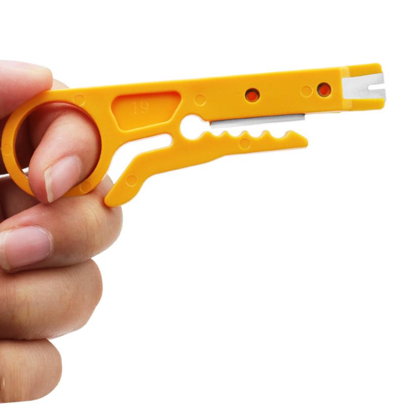 Stripping Pliers Wire Tool Simple Stripping and Beating Knife Small Yellow Knife Wire Beaters Wire Mesh Cable Crimping Pliers