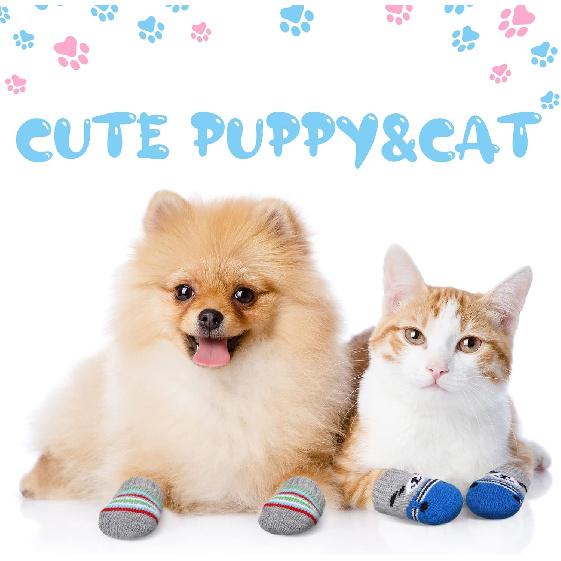 Sadnyy 24 Pcs Dog Socks for Small Medium Large Non Slip Pet Puppy Dog Socks Paw Protectors Outdoor Traction Control for Hot Pavement Hardwood Floor