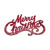 Christmas Merry Hanging Decoration Plastic Red Gold Glitter Hanging Sign Christmas Doorway Garden Store Hanging Text Ornaments