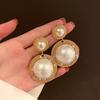 Needle Fashion Personality New Big Pearl Earrings Korean Tide European and American Big Earrings Temperament Exaggerated