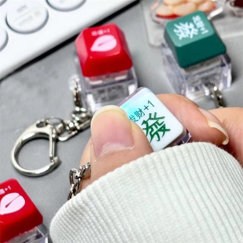 Button Cap Keycap Pendant Led Light Keycap Fidget Keychain New Finger Keyboard  Gift