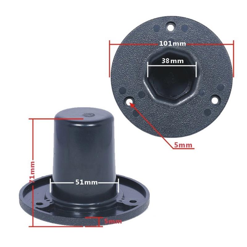 Heavy Duty Plastic Speaker Stand Top Hat Bracket For Home Theater DJ Studio Mounting Accessories Black