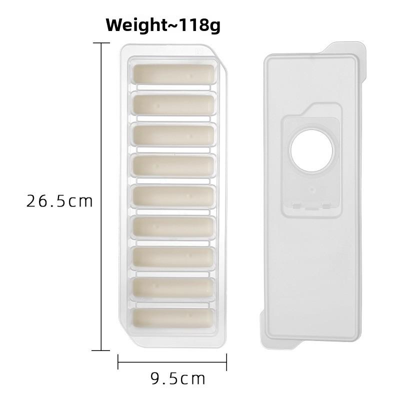 Ice-making Box, Long Rectangular Cylindrical Ice Container, Jelly Ice Mold, Plastic Easy-to-release Mold, Ice Cube Mold Set