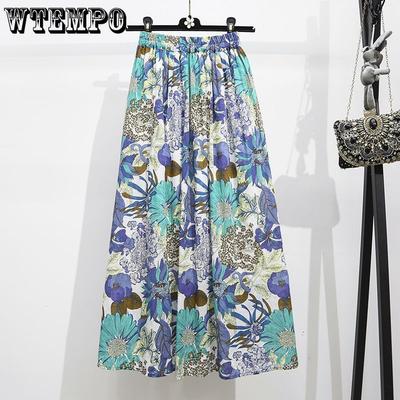 Women's Half Skirt Summer Half Skirt Mid Length Skirt Temperament Skirt Versatile High Waist A-line Skirt