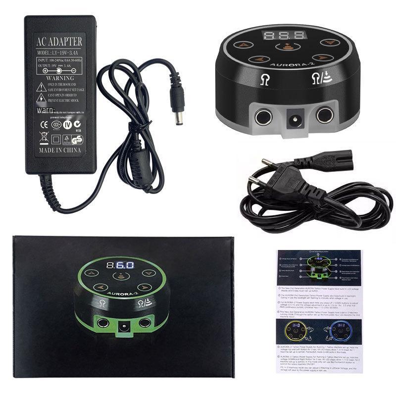 Aurora 2nd Gen Mini LCD Tattoo Power Supply with Voltage Regulator
