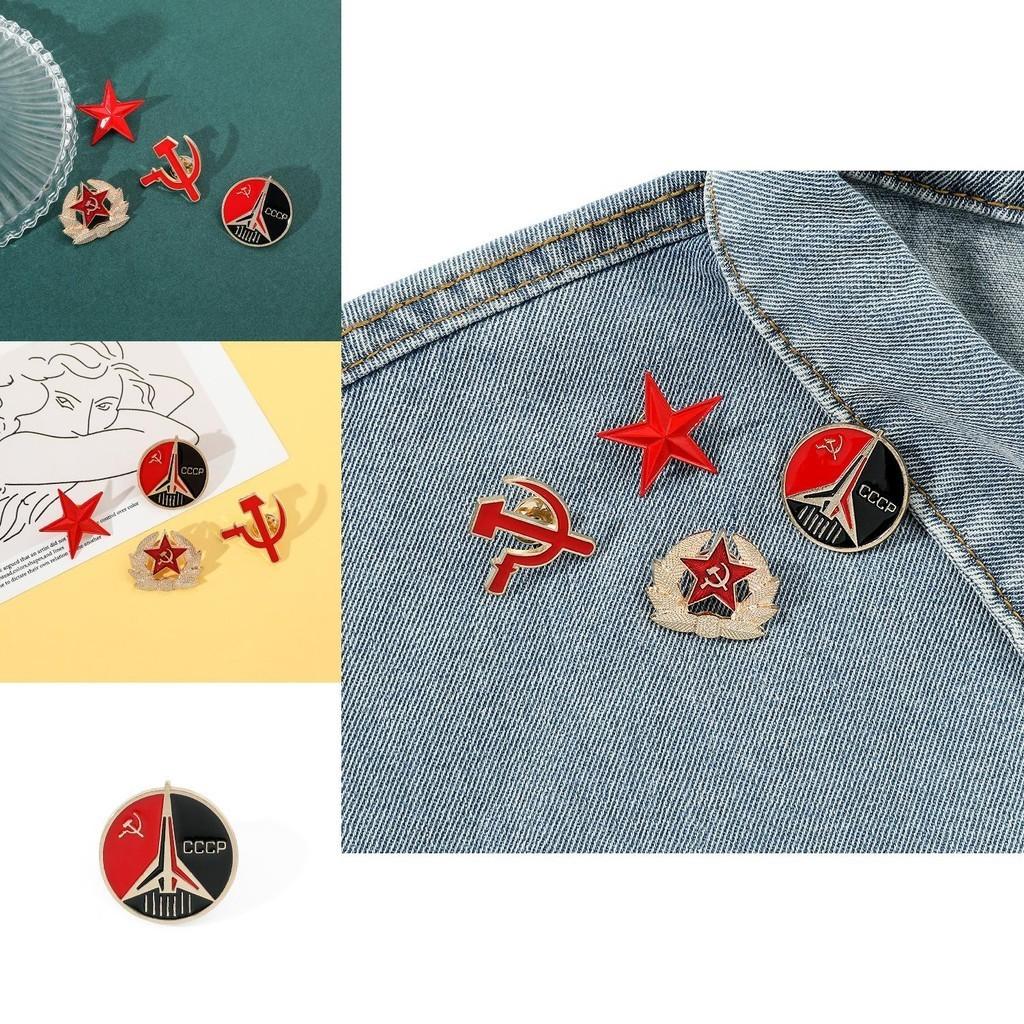 Vintage Cccp Soviet Communist Pin Cartoon Character Alloy Brooch Metal Accessory