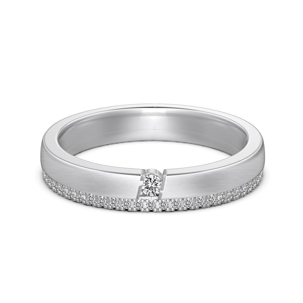 

925 Sterling Silver Frosted Zirconia Valentine s Day Couple Rings for Women Size 6