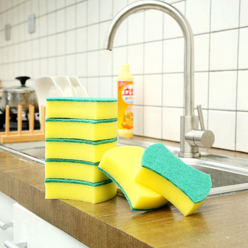 1pc Soft Superabsorbent Cleaning Sponge, Dishware Scrub Stain Quick Removal Sponge Kitchen Supplies