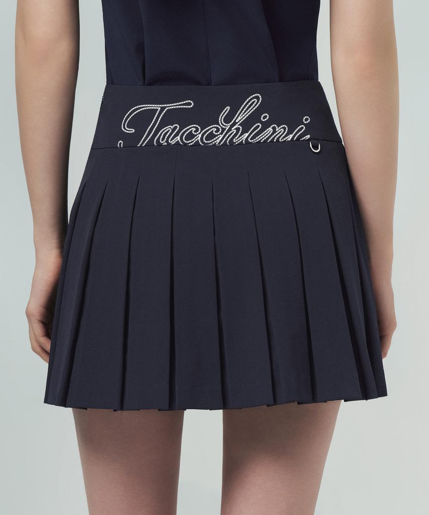 SERGIO TACCHINI W Tacchini Flying Back Pleated Skirt (Navy)