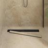 2 In 1 Shower Drain with 360 Degrees  Siphon Black 80 Cm Stainless Steel 304