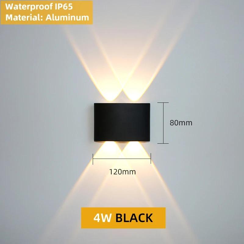 Aluminum Interior Wall Light IP65 Waterproof LED Wall Lamp Outdoor Garden Lighting for Bedroom Living Room Loft Stairs Balcony Decor